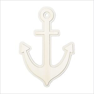 Decor Craft Anchor Shape Plaid Unpainted Wood Layered Blank DIY Nautical